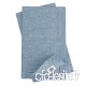 Linen & Cotton Lot de 4 Serviettes de Table en Lin Ajouré Scandi  Motifs Scandinaves/Nordique  100% Lin - Bleu 44 x 44cm - B01IMA4GO0